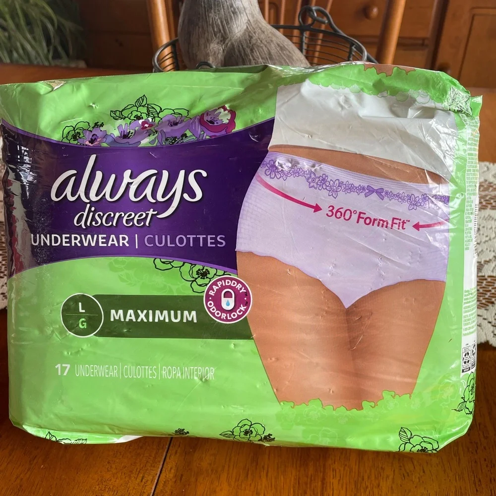 Always Discreet Underwear for incontinence size Large. 360 Form Fit. New - Picture 2 of 6